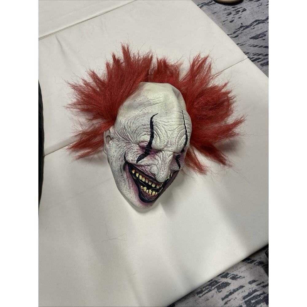 Killer Scary Clown Halloween Mask Wicked Full Head Big Mouth Adults